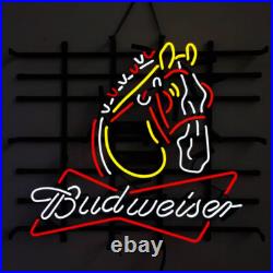 Buds Horse Beer Neon Sign 20x16 Lamp Bar Pub Man Cave Wall Deocr Artwork Gift