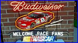 Budweiser # 8 Dale Jr. Nascar Neon Beer Sign. AUTHENTIC & NOT A KNOCKOFF
