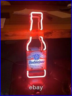 Budweiser Bud Bottle Beer Bar Club Poster Busch KTM Lamp Neon Light Sign 13 A1
