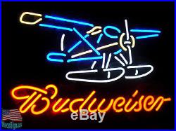 Budweiser Bud Plane beer Pub Bar Neon Sign 20x16 From USA