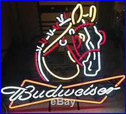Budweiser Clydesdale Horse Neon Sign Beer Decor Beer Bar Pub Light24X20K602
