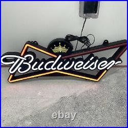 Budweiser Crown Opti Neon Lighted LED Wall Sign Mancave Beer Anheuser Busch 30