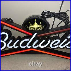 Budweiser Crown Opti Neon Lighted LED Wall Sign Mancave Beer Anheuser Busch 30