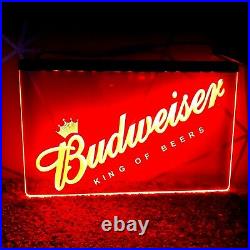 Budweiser RED 3D Printed UK Bar Pub Beer Mancave Neon Sign LED Light Plaque Gift
