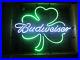 Budweiser-Shamrock-Clover-17x14-Light-Lamp-Neon-Sign-Beer-Bar-Real-Glass-01-hrea