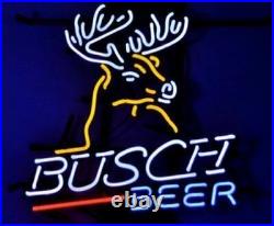 Busch Beer Deer Open Welcome Hunters Lamp Neon Light Sign 17x14