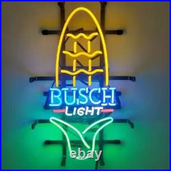 Busch Light Beer Ears Of Corn 20x12 Neon Light Lamp Sign For Bar Pub Club