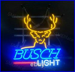 Busch Light Deer 17x14 Neon Sign Light Lamp Beer Bar With Dimmer