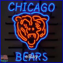 CHICAGO BEARS Orange Bear NFL Beer Pub Bar Neon Sign 20x16 From USA