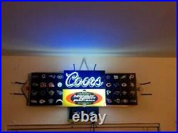 COORS Beer Neon Sign abc Monday Night Football all AFC / NFC teams vintage rare