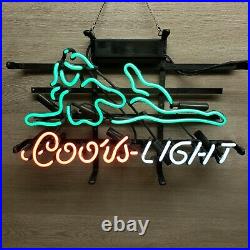 COORS LIGHT GIRL Nude Neon Light Sign 17x14 Beer Gift Bar Lamp Artwork