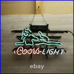 COORS LIGHT GIRL Nude Neon Light Sign 17x14 Beer Gift Bar Lamp Artwork