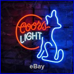 COORS Light Neon SIgn Doggy Light Beer Pub Club VIntage Patio Bistro Artwork