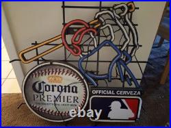 CORONA Premier LED-Flex Neon MLB Baseball Sign, New, Unused, 30x30