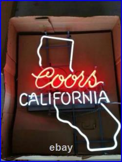California Beer Neon Sign Beer Bar Sport Pub Open Wall Decor 20x16