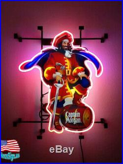 Captain Morgan Rum Bar Beer Neon Light Sign 17''x14'' From USA
