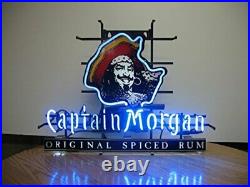 Captain Morgan Whiskey Neon Light Sign Lamp 17x14 Beer Bar Glass