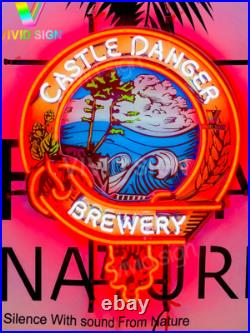 Castle Danger Brewery Beer 20x16 Neon Light Sign Lamp With HD Vivid Printing