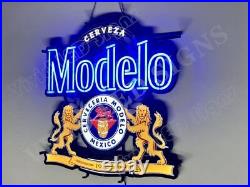 Cerveza Modelo 1925 Griffins Beer 24 Vivid LED Neon Sign Light Lamp With Dimmer