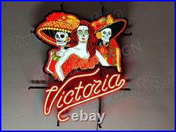 Cerveza Victoria Beer Mexico Lager 24 Vivid LED Neon Sign Light Lamp Dimmer VL