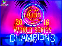 Chicago Cubs 2016 World Series Acrylic 20x16 Neon Light Sign Lamp Beer Bar