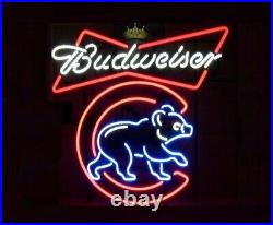 Chicago Cubs Logo Neon Light Sign 20x16 Beer Bar Lamp Decor Artwork Handmade