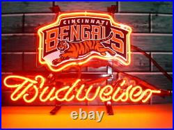 Cincinnati Bengals 20x16 Neon Light Lamp Sign Man Cave Beer Bar Wall Decor