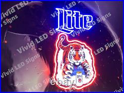 Cincinnati Bengals Beer 24 Vivid LED Neon Sign Light Lamp With Dimmer