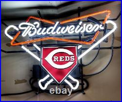 Cincinnati Reds Sport 20x16 Neon Lamp Light Sign Wall Decor Beer Bar Club