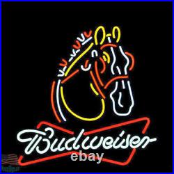 Clydesdale Horse Beer 20x16 Neon Light Sign Lamp Bar Open Wall Decor Club Art