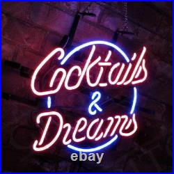 Cocktails & DreamsBeer Bar Bistro Neon Sign Light Party Club 17x 14