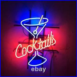 Cocktails Martini Cocktail Pub 17X14 Neon Light Sign Lamp Bar Beer Real Glass Cocktails Martini Cocktail Pub 17X14 Neon Light Sign Lamp Bar Beer Real Glass
