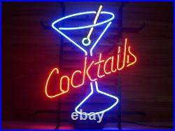 Cocktails Martini Dreams 20x16 Neon Light Sign Lamp Beer Bar Night Party Open