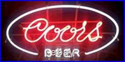 Coors Beer Neon Sign Beer Bar Gift 17x14 Lamp Man Cave Light Windows Artwork