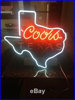 Coors Flashing Heart Motion Lone Star Texas Neon Beer Sign Light Dallas Cowboys
