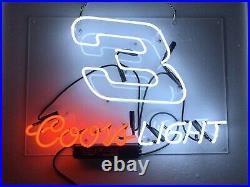 Coors Light #3 Dale Earnhardt Neon Light Sign Lamp Acrylic 20x16 Beer Pub