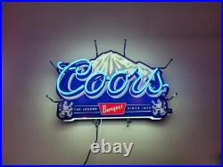 Coors Light Banquet Mountain Beer 17x14 Neon Sign Lamp With HD Vivid Printing Coors Light Banquet Mountain Beer 17x14 Neon Sign Lamp With HD Vivid Printing