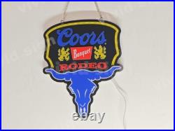 Coors Light Beer Cowboy Rodeo Bull Rider Boot 16 Vivid LED Sign Neon Lamp Bar