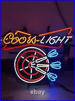 Coors Light Beer Darts Dart Game 20x16 Neon Light Sign Lamp Bar Artwork Decor