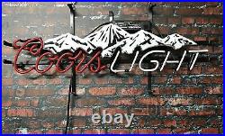 Coors Light Beer Mountain 24x20 Neon Sign Lamp Light With HD Vivid Printing