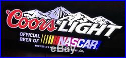 Coors Light Beer, Official Beer Of NASCAR Neon LED Light Bar Sign 40 X 13.5