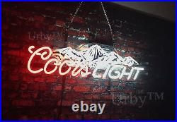 Coors Light Mountain Beer 20x12 Neon Light Lamp Sign With HD Vivid Printing