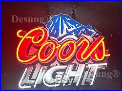 Coors Light Mountain Beer Bar Neon Sign 19x15 HD Vivid Printing Technology