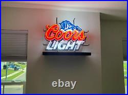 Coors Light Mountain Beer Glass 20x16 Neon Sign Lamp With HD Vivid Printing Coors Light Mountain Beer Glass 20x16 Neon Sign Lamp With HD Vivid Printing