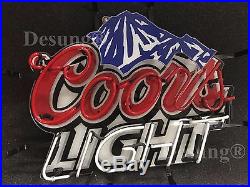 Coors Light Mountain Beer Neon Sign 19x15 with HD Vivid Printing Technology