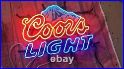 Coors Light Mountain Neon Sign Beer Bar Gift 17x14 Lamp Man Cave