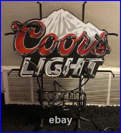 Coors Light Open Mountain Neon Light Sign 24x20 Lamp Decor Poster Beer Bar