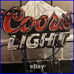Coors Light Open Mountain Neon Light Sign 24x20 Lamp Decor Poster Beer Bar