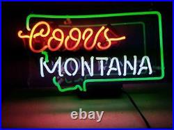 Coors Montana Visual Neon Light Sign Real Glass Neon Beer Sign Decor 17