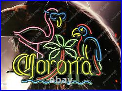 Corona Beer Flamingo Parrot Palm Tree Vivid LED Neon Sign Light Lamp With Dimmer